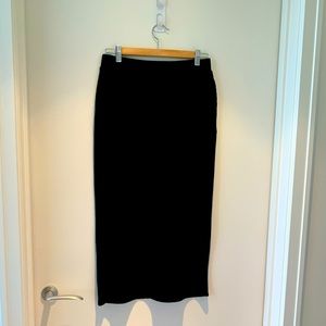 Uniqlo straight, ribbed cotton jersey midi skirt